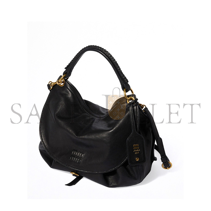 MIU MIU RENDEZ-VOUS LEATHER BAG 5BC219 (39.5*33*15cm)